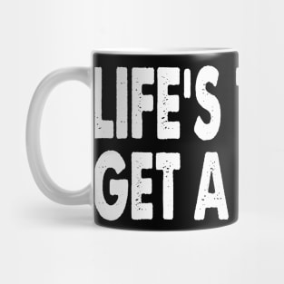 Life's Tough Get A Helmet Funny Apparel Vintage Mug